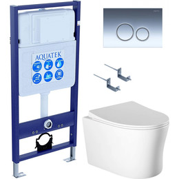 Унитаз с инсталляцией Aquatek Set Ника-018 4в1 - фото 