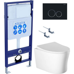 Унитаз с инсталляцией Aquatek Set Ника-020 4в1 - фото 