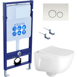 Унитаз с инсталляцией Aquatek Set Дива-016 4в1 - фото 