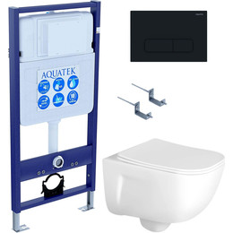 Унитаз с инсталляцией Aquatek Set Дива-015 4в1 - фото 