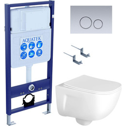 Унитаз с инсталляцией Aquatek Set Дива-019 4в1 - фото 