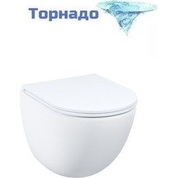 Унитаз подвесной безободковый Iddis Axes AXERDSEi25 с крышкой микролифт (система смыва Торнадо) - фото 