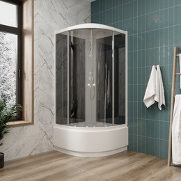 Душевая кабина Parly Classic Эконом 80х80 см EC821, белый/тонированное - фото 