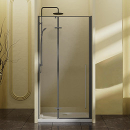 Душевая дверь Vincea Slim-N 90 см VDPH-5SN900CLGM, вороненая сталь/прозрачное - фото 