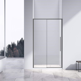 Душевая дверь Vincea Slim-N 140 см VDS-4SN140CLGM, вороненая сталь/прозрачное - фото 