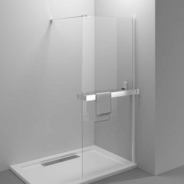 Душевая перегородка Vincea Walk in HR 80 см VSW-4HR800CL (стекло 8 мм) с кронштейном в комплекте, хром/прозрачное - фото 