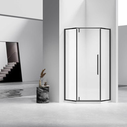 Душевое ограждение Vincea Slim-N 100x100 см VSP-4SN100CLB, чёрный/прозрачное - фото 