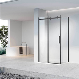 Душевое ограждение Vincea Como-N 140x80 см VSR-4CN8014CLB (стекло 8 мм) чёрный/прозрачное - фото 