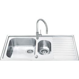 Кухонная мойка Smeg LLR102-2 100, 0,7 мм нержавеющая сталь - фото 