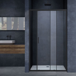 Душевая дверь Vincea Alpha 110 см VDS-3AL110CLB, чёрный/прозрачное - фото 