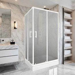 Душевое ограждение Parly 120х80 см ZQ121F, белый/матовое - фото 