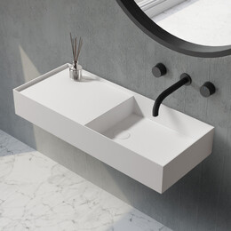 Раковина подвесная Abber Stein 80 см AS2648, белый матовый - фото 