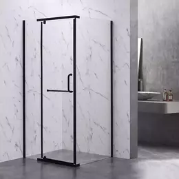 Душевое ограждение Veconi Rovigo 80x80 см RV18B-80-01-C5, чёрный матовый/прозрачное - фото 
