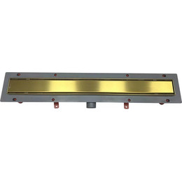 Трап Veconi Klasik 65 см V650KG (под плитку) брашированное золото, Цвет производителя: брашированное золото, Размер трапа: 650 - фото 