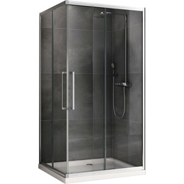 Душевое ограждение Abber Schwarzer Diamant 120х80 см AG02128H, хром/прозрачное - фото 