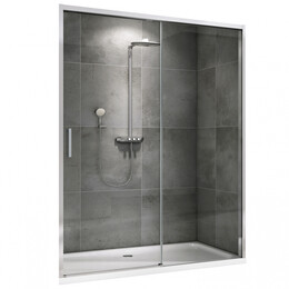 Душевая дверь Abber Komfort 150 см AG93150 (стекло 8 мм), хром/прозрачное - фото 