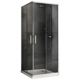 Душевое ограждение Abber Schwarzer Diamant 90x90 см AG020905, хром/прозрачное - фото 