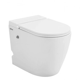 Унитаз приставной безободковый импульсный Abber Bequem AC1115P с крышкой микролифт (выпуск горизонтальный) - фото 