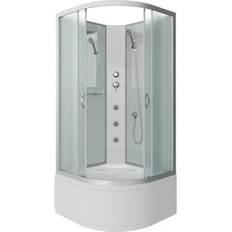 Гидробокс Niagara Classic 100x100 см NG-2309-14BKG, серебро/матовое (безсиликоновая сборка) - фото 