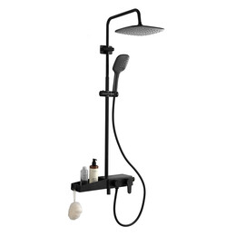 Душевая стойка Azario AZ-801-2B, чёрный матовый, Цвет производителя: чёрный матовый - фото 