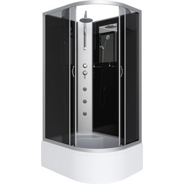 Гидробокс Niagara Classic 120x80 см NG-2510-14LBKTG, серебро/тонированное (безсиликоновая сборка) - фото 