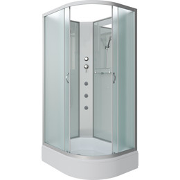 Гидробокс Niagara Classic 100x80 см NG-33084-14LBKG, серебро/матовое (безсиликоновая сборка) - фото 