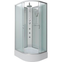 Гидробокс Niagara Classic 100x80 см NG-33084-14LBKTG, серебро/матовое (безсиликоновая сборка) - фото 