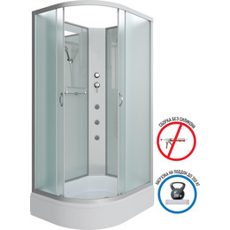 Гидробокс Niagara Classic 100x80 см NG-33084-14RBKG, серебро/матовое (безсиликоновая сборка) - фото 