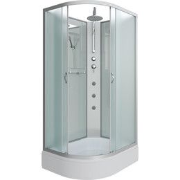 Гидробокс Niagara Classic 100x80 см NG-33084-14RBKTG, серебро/матовое (безсиликоновая сборка) - фото 