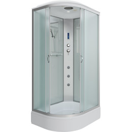 Гидробокс Niagara Classic 100x80 см NG-33084-14RF, серебро/матовое (безсиликоновая сборка) - фото 