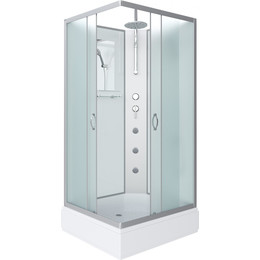 Гидробокс Niagara Classic 100x80 см NG-33084-14QBKTG, серебро/матовое (безсиликоновая сборка) - фото 