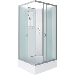 Душевая кабина Niagara Classic 100x80 см NG-33084-14QBK, серебро/матовое (безсиликоновая сборка) - фото 