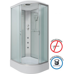Гидробокс Niagara Classic 120x90 см NG-33294-14LG, серебро/матовое (безсиликоновая сборка) - фото 