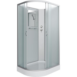 Душевая кабина Niagara Classic 120x80 см NG-3312-14RBK, серебро/матовое (безсиликоновая сборка) - фото 