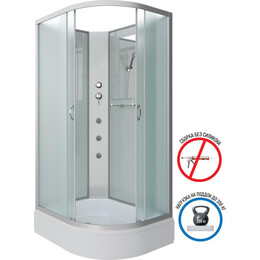 Гидробокс Niagara Classic 130x90 см NG-33394-14LBKG, серебро/матовое (безсиликоновая сборка) - фото 