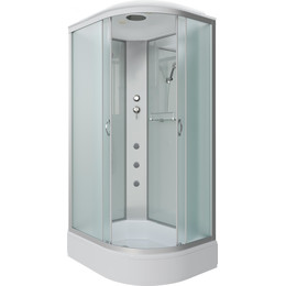 Гидробокс Niagara Classic 90x80 см NG-33984-14LG, серебро/матовое (безсиликоновая сборка) - фото 