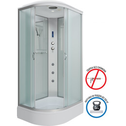 Гидробокс Niagara Classic 90x80 см NG-33984-14RF, серебро/матовое (безсиликоновая сборка) - фото 