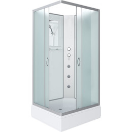 Гидробокс Niagara Classic 90x80 см NG-33984-14QBKG, серебро/матовое (безсиликоновая сборка) - фото 