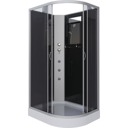 Гидробокс Niagara Classic 120x80 см NG-3512-14LBKG, серебро/тонированное (безсиликоновая сборка) - фото 