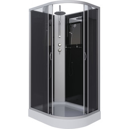 Душевая кабина Niagara Classic 120x80 см NG-3512-14LBKT, серебро/тонированное (безсиликоновая сборка) - фото 