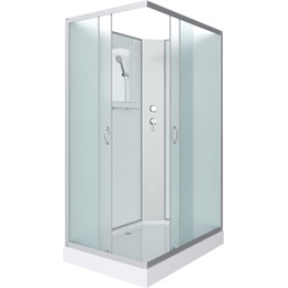 Душевая кабина Niagara Classic 100x80 см NG-43085-14QBK, серебро/матовое (безсиликоновая сборка) - фото 