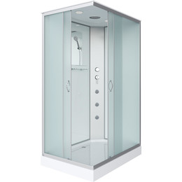 Гидробокс Niagara Classic 100x80 см NG-43085-14QG, серебро/матовое (безсиликоновая сборка) - фото 