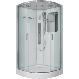 Гидробокс Niagara Premium 100x100 см NG-6002-01G, хром/прозрачное (безсиликоновая сборка) - фото 