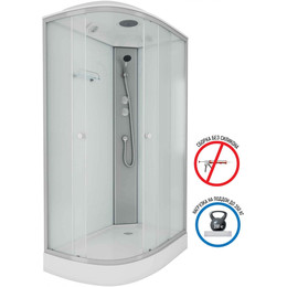 Душевая кабина Niagara Eco 120x80 см E120/80/13R/MT, хром матовый/матовое (безсиликоновая сборка) - фото 