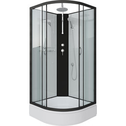 Душевая кабина Niagara Classic 100x100 см NG-6702-14BKT, чёрный/прозрачное (безсиликоновая сборка) - фото 