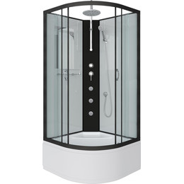 Гидробокс Niagara Classic 100x100 см NG-6709-14BKTG, чёрный/прозрачное (безсиликоновая сборка) - фото 