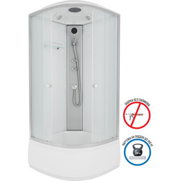 Душевая кабина Niagara Eco 100x100 см E100/40/MT, хром матовый/матовое (безсиликоновая сборка) - фото 
