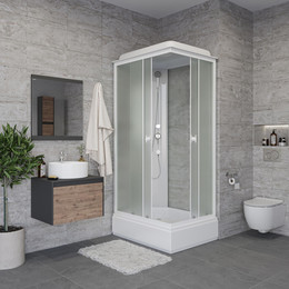 Душевая кабина Niagara Promo 120x90 см P120/90/26Q/MT, белый/матовое (безсиликоновая сборка) - фото 