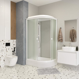 Душевая кабина Niagara Promo 90x80 см P90/80/26L/MT, белый/матовое (безсиликоновая сборка) - фото 
