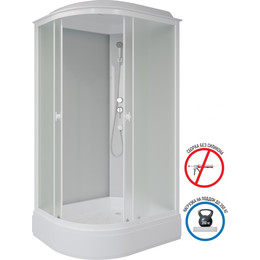 Душевая кабина Niagara Promo 120x90 см P120/90/26R/MT, белый/матовое (безсиликоновая сборка) - фото 